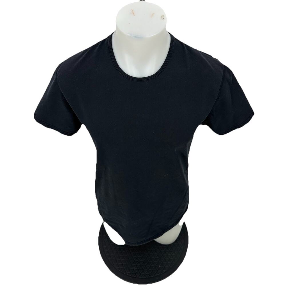 BYLT Lux Medium Men Basic Pullover Men Short Sleeve T-shirt Black Crewneck B24